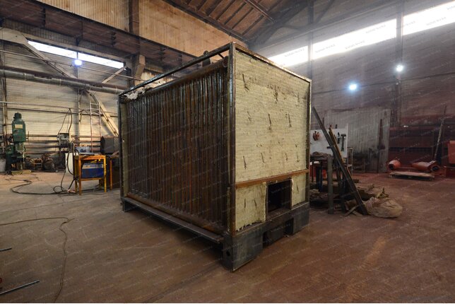 Твердотопливный промышленный котел 1200 кВт - изготовление